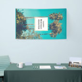 Tropische palmbomen California Retro Vibe Verjaard Spandoek (Beurs)