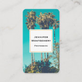 Tropische palmbomen California Retro Visitekaartje (Voorkant)