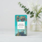 Tropische palmbomen California Retro Visitekaartje (Staand voorkant)