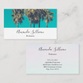 Tropische palmbomen California Retro Visitekaartje (Voorkant / Achterkant)