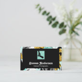 tropische palmbomen | camera-Man-houdende camera Visitekaartje (Staand voorkant)