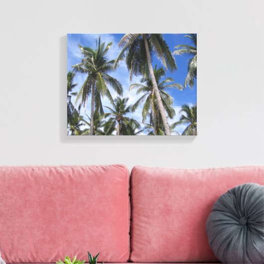 Tropische palmbomen canvas afdruk (Insitu (Woonkamer))