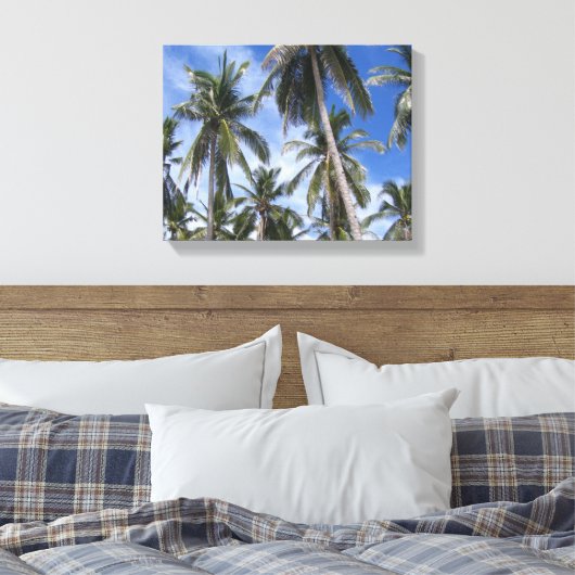 Tropische palmbomen canvas afdruk (Insitu (Slaapkamer))