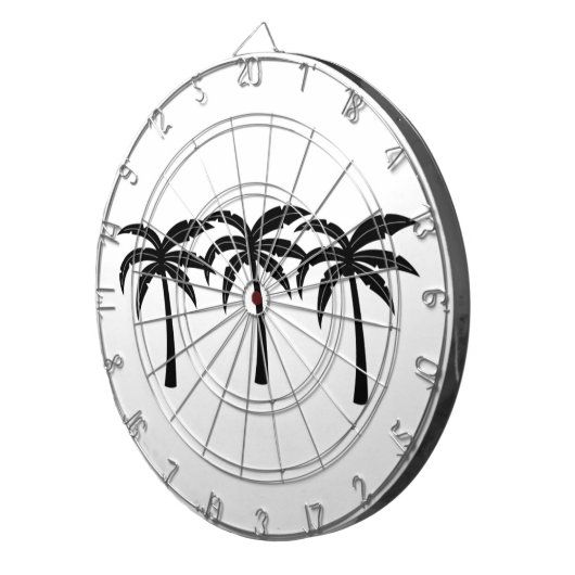 Tropische palmbomen dartbord (Voorkant Rechts)