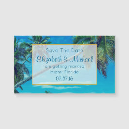 Tropische palmbomen die de datum opslaan