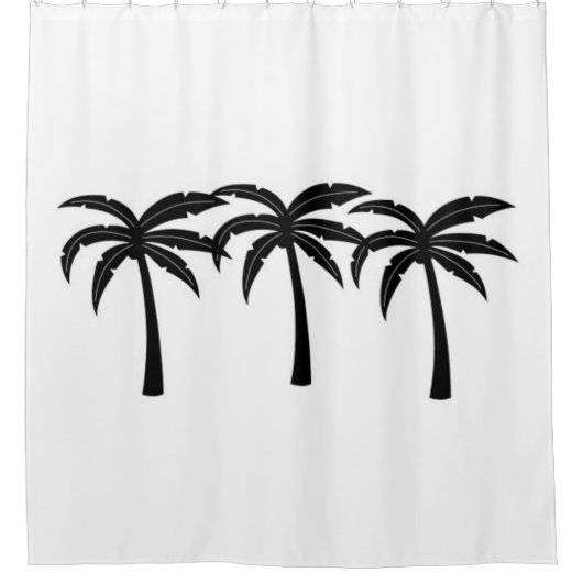 Tropische palmbomen douchegordijn (Voorkant)