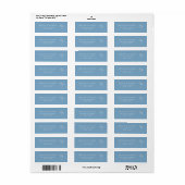 Tropische palmbomen Dusty Blue Retour Adres Label (Full Sheet)
