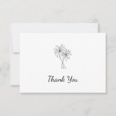 Tropische Palmbomen Eenvoudig Elegant Vrijgezellen Bedankkaart (Voorkant)