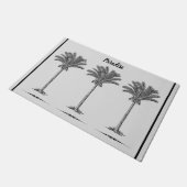 Tropische palmbomen Eenvoudig legant strand Deurmat (Schuin)