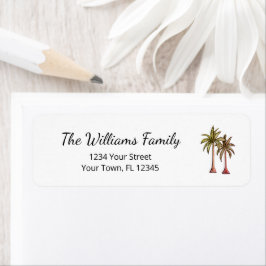 Tropische palmbomen Elegant Beach Retour Adres Etiket