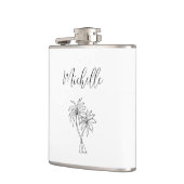 Tropische palmbomen Elegant Botanisch gebladerte Heupfles (Links)