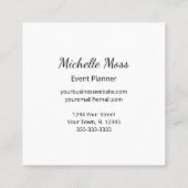 Tropische palmbomen Elegant Professioneel Zwart Vierkante Visitekaartje (Achterkant)