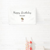 Tropische Palmbomen Elegant Strand Verjaardagsfees Spandoek (Insitu)