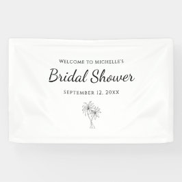 Tropische palmbomen Elegant Vrijgezellenfeest Spandoek