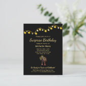 Tropische palmbomen Elegante volwassen verjaardag Uitnodiging Briefkaart (Staand voorkant)