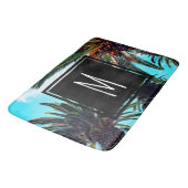 Tropische palmbomen en Initiaal Letter Badmat (Gekanteld)