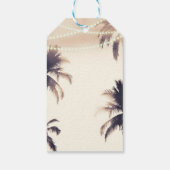 Tropische palmbomen en lampjes, droom van kreuken cadeaulabel (Achterkant)