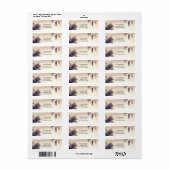 Tropische palmbomen en lampjes, droom van kreuken etiket (Full Sheet)