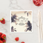 Tropische palmbomen en lampjes, droom van kreuken servetten (Insitu)