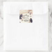 Tropische palmbomen en lampjes voor droomdromen vierkante sticker (Tas)