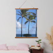 Tropische palmbomen en oceaan 26 "x36" hangend wandkleed (Slaapkamer)