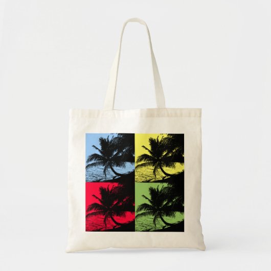 Tropische palmbomen en Zee Tote Bag (Voorkant)