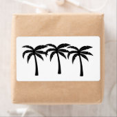 Tropische palmbomen etiket (Insitu)