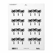 Tropische palmbomen etiket (Full Sheet)