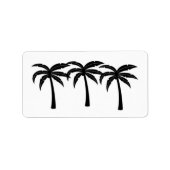 Tropische palmbomen etiket (Voorkant)