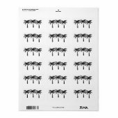 Tropische palmbomen etiket (Full Sheet)