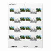 Tropische palmbomen etiket (Full Sheet)