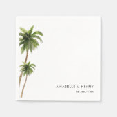 Tropische palmbomen Exotische minimalistische brui Servet (Voorkant)