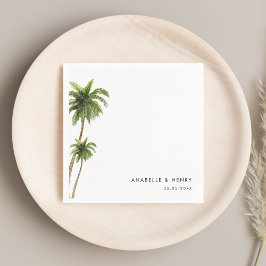 Tropische palmbomen Exotische minimalistische brui Servet
