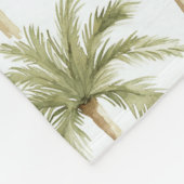 Tropische palmbomen fleece deken (Hoek)