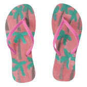 Tropische palmbomen Flipflops Teenslippers (Voetbed)