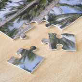 Tropische palmbomen Foto van Greens en Blues Legpuzzel (Zijkant)