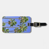 Tropische palmbomen gepersonaliseerd bagagelabel (Voorkant horizontaal)