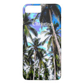 Tropische palmbomen gepersonaliseerd Case-Mate iPhone case (Achterkant)