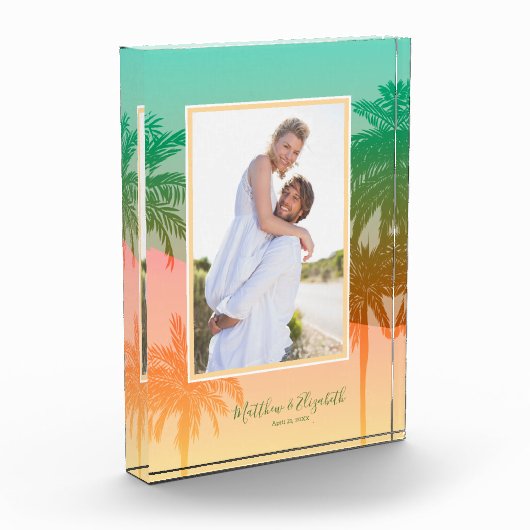 Tropische palmbomen, gepersonaliseerd fotoblokken (Links)