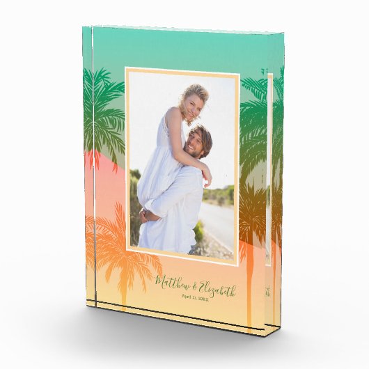 Tropische palmbomen, gepersonaliseerd fotoblokken (Rechts)