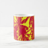 Tropische palmbomen. Geposterd bladpatroon.. Koffiemok (Center)