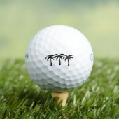 Tropische palmbomen golfballen (Insitu Shirt)