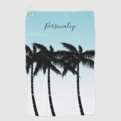Tropische palmbomen golfhanddoek (Voorkant)