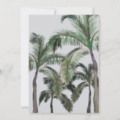Tropische palmbomen Grieks strand bruiloft Kaart (Achterkant)