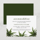 Tropische palmbomen Groene bruiloft accommodaties Kaart (Voorkant / Achterkant)