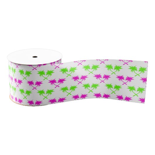 Tropische palmbomen grosgrain lint (Spoel)
