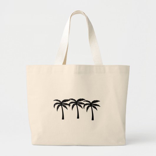 Tropische palmbomen grote tote bag (Voorkant)
