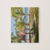 Tropische palmbomen in de Oostzee Maagdeneilanden Legpuzzel (Verticaal)