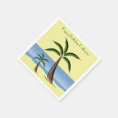 Tropische palmbomen in de zomerzee servet (Hoek)