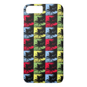 Tropische palmbomen in een geposteriseerd patroon Case-Mate iPhone case (Achterkant)